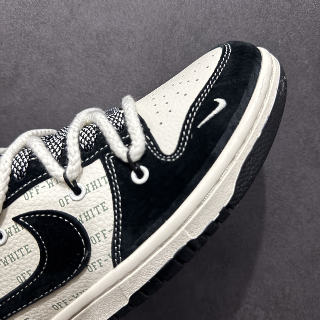 图片[5]-【定制版】Nk SB Dunk Low Off White联名 绑带猪八弹幕黑勾 周年高端定制 低帮休闲板鞋 YX5066-226  #定制鞋盒 大厂纯原品质出货 超高清洁度 皮料切割干净无任何毛边 细节完美   尺码：36 36.5 37.5 38 38.5 39 40 40.5 41 42 42.5 43 44 44.5 45-选品中心