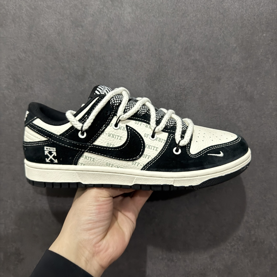 【定制版】Nk SB Dunk Low Off White联名 绑带猪八弹幕黑勾 周年高端定制 低帮休闲板鞋 YX5066-226  #定制鞋盒 大厂纯原品质出货 超高清洁度 皮料切割干净无任何毛边 细节完美   尺码:36 36.5 37.5 38 38.5 39 40 40.5 41 42 42.5 43 44 44.5 45-选品中心