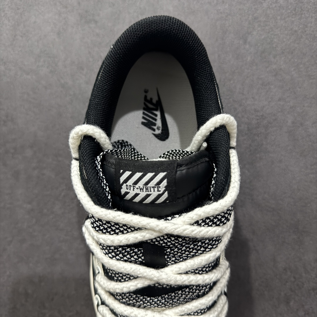 图片[7]-【定制版】Nk SB Dunk Low Off White联名 绑带猪八弹幕黑勾 周年高端定制 低帮休闲板鞋 YX5066-226  #定制鞋盒 大厂纯原品质出货 超高清洁度 皮料切割干净无任何毛边 细节完美   尺码：36 36.5 37.5 38 38.5 39 40 40.5 41 42 42.5 43 44 44.5 45-选品中心