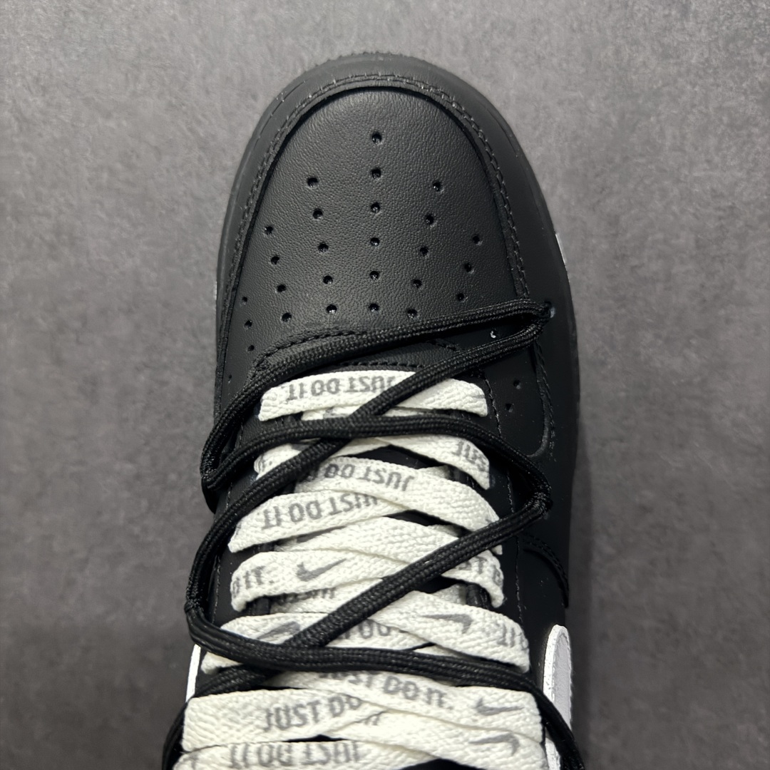 图片[8]-【定制版】Nike Air Force 1 Low 07 黑白涂鸦绑带 原楦头原纸板 打造纯正低帮空军版型 专注外贸渠道 全掌内置蜂窝气垫 原盒配件 原厂中底钢印、拉帮完美 货号：ZH0316 059 尺码：36 36.5 37.5 38 38.5 39 40 40.5 41 42 42.5 43 44 44.5 45-选品中心