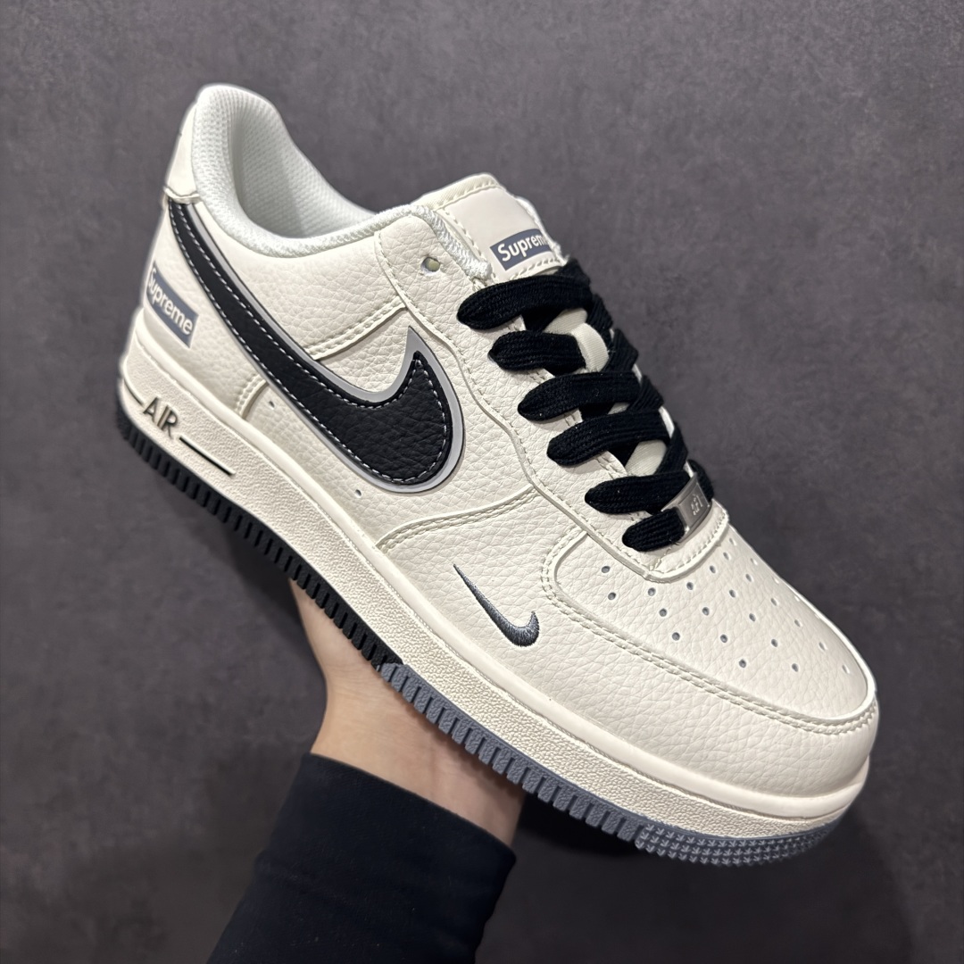 图片[3]-【定制版】Nk Air Force 1\’07 Low Supreme联名 双拼米白 空军一号低帮休闲板鞋 XZ6188-362  #原楦头原纸板 原装鞋盒 定制五金配件 内置全掌气垫 原厂鞋底  尺码：36 36.5 37.5 38 38.5 39 40 40.5 41 42 42.5 43 44 44.5 45-选品中心