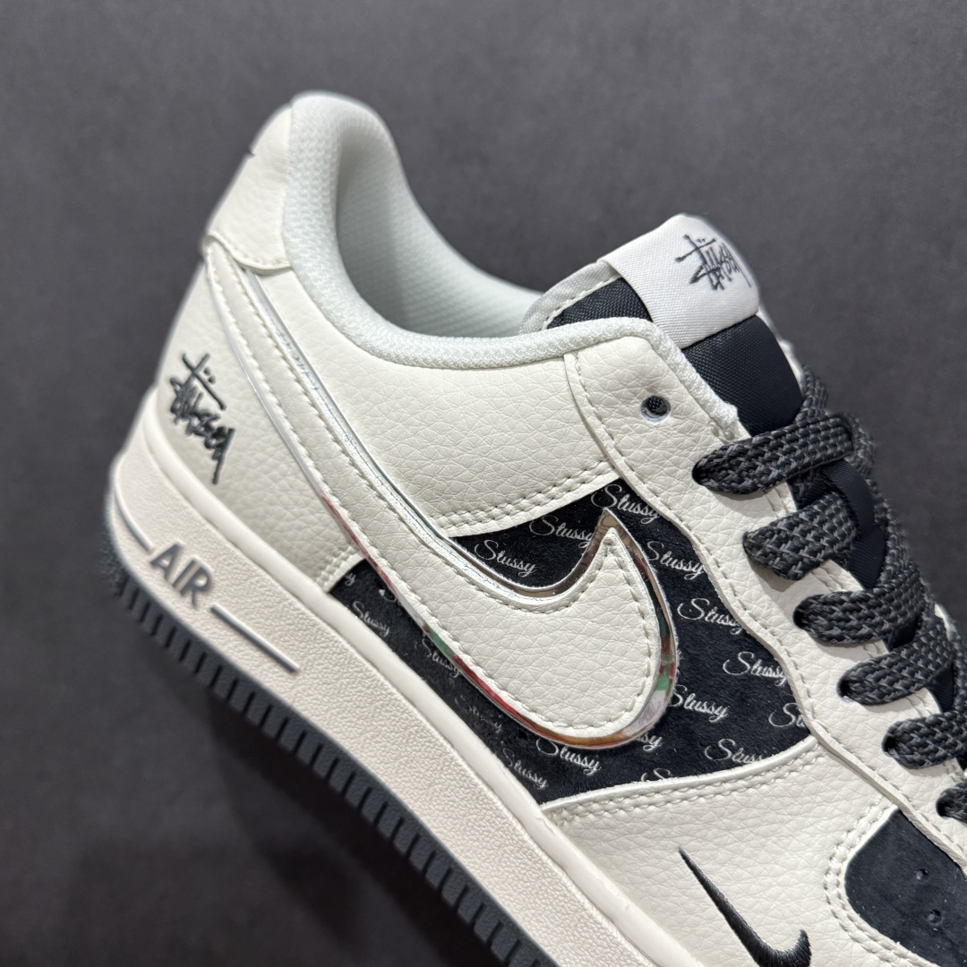 图片[6]-【定制版】Nk Air Force 1\’07 Low 斯图西联名 米灰英文猪八 空军一号低帮休闲板鞋  #原楦头原纸板 原装鞋盒 定制五金配件 内置全掌气垫 原厂鞋底  货号：XZ6188-726 尺码：36 36.5 37.5 38 38.5 39 40 40.5 41 42 42.5 43 44 44.5 45-选品中心