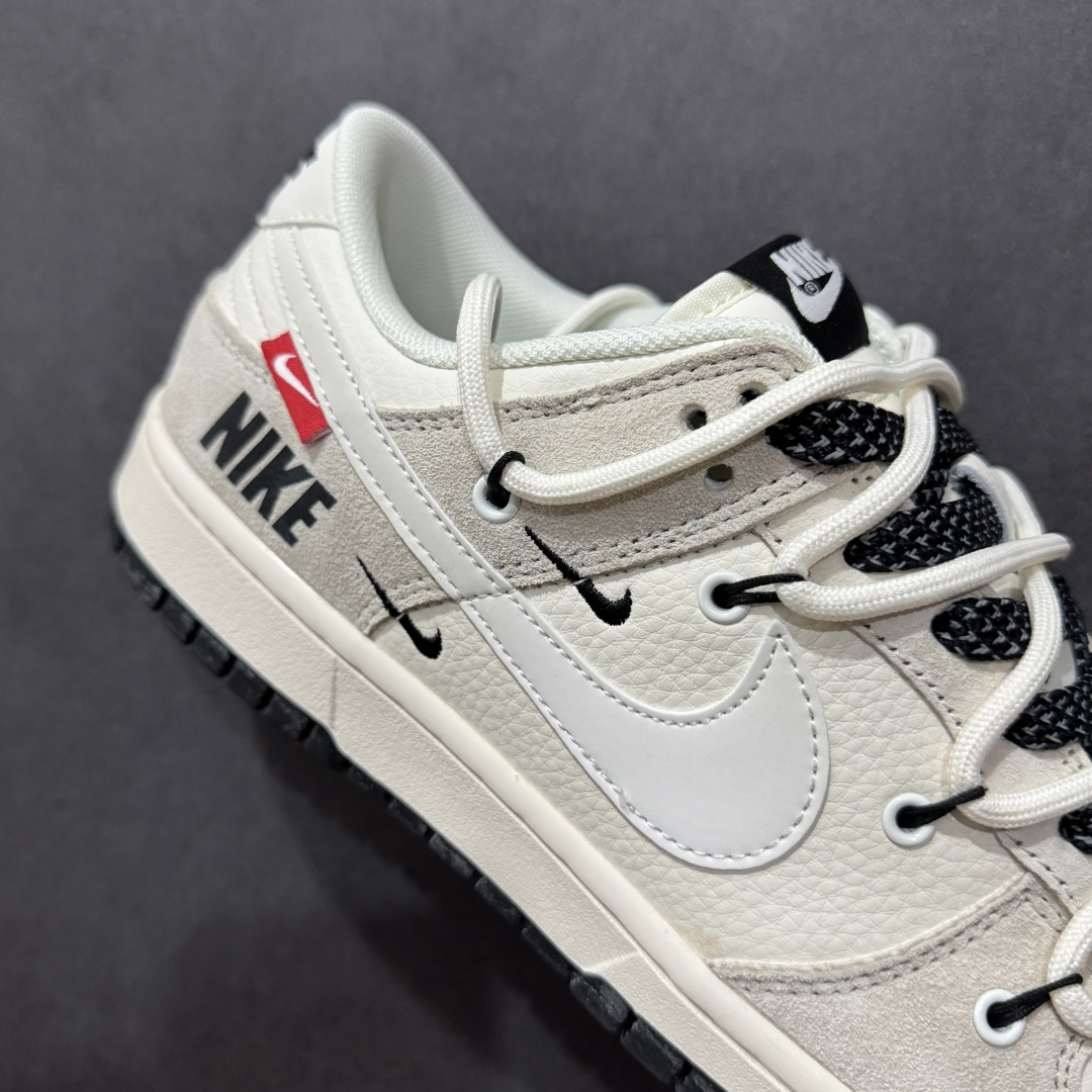 图片[6]-【定制版】Nk SB Dunk Low NIKE联名 红标米黑抽绳 周年高端定制 低帮休闲板鞋  #定制鞋盒 大厂纯原品质出货 超高清洁度 皮料切割干净无任何毛边 细节完美   货号：XX3168-118 尺码：36 36.5 37.5 38 38.5 39 40 40.5 41 42 42.5 43 44 44.5 45-选品中心