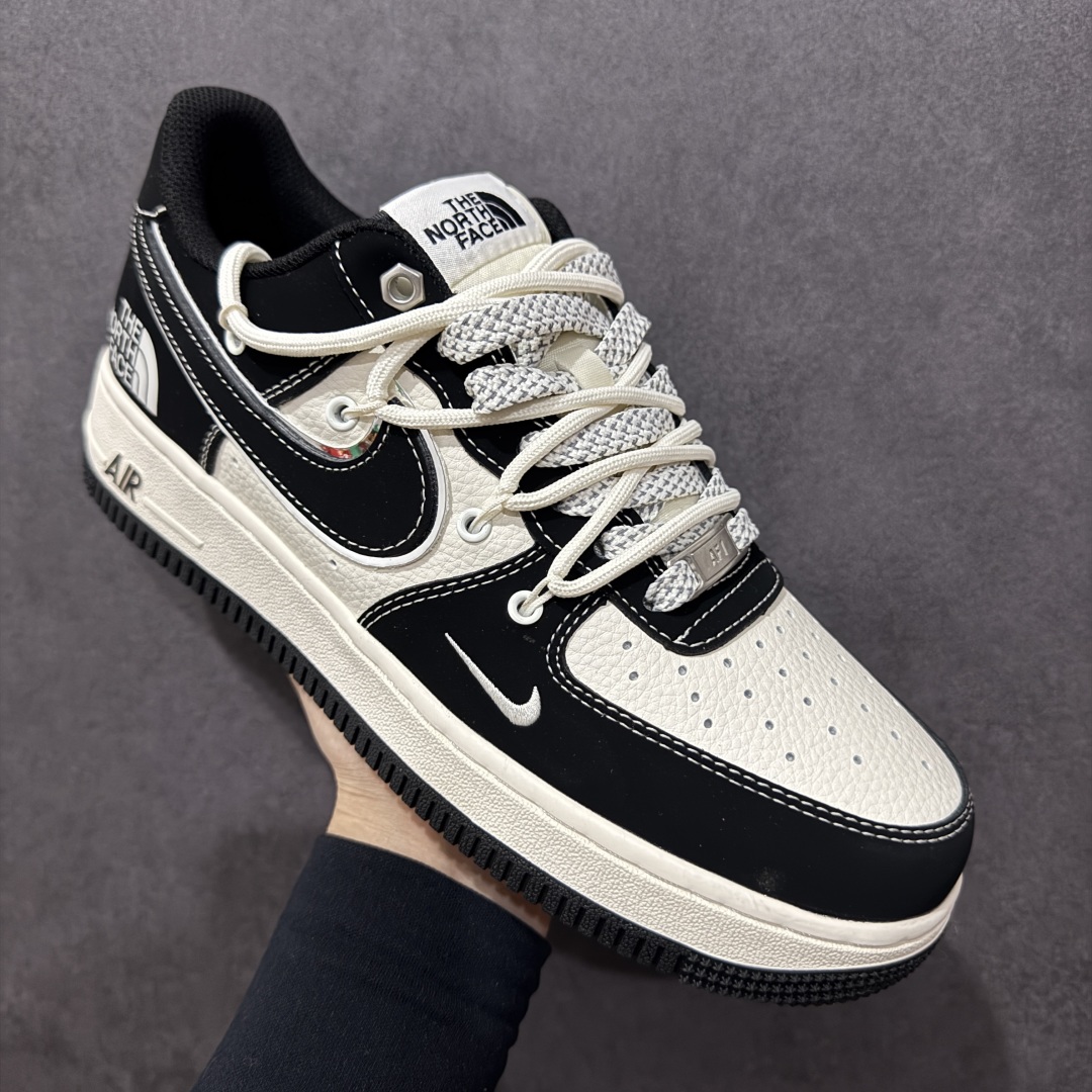 图片[3]-【定制版】Nk Air Force 1\’07 Low 北面联名 磨砂黑抽绳 空军一号低帮休闲板鞋  #原楦头原纸板 原装鞋盒 定制五金配件 内置全掌气垫 原厂鞋底  货号：SJ1198-101 尺码：36 36.5 37.5 38 38.5 39 40 40.5 41 42 42.5 43 44 44.5 45-选品中心