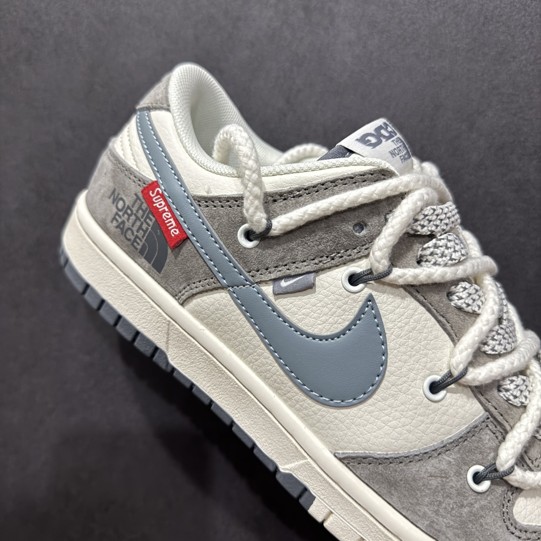 图片[6]-【定制版】Nk SB Dunk Low 北面 x Sup联名 绑带猪八灰勾 周年高端定制 低帮休闲板鞋  #定制鞋盒 大厂纯原品质出货 超高清洁度 皮料切割干净无任何毛边 细节完美   货号：YX5066-228 尺码：36 36.5 37.5 38 38.5 39 40 40.5 41 42 42.5 43 44 44.5 45-选品中心