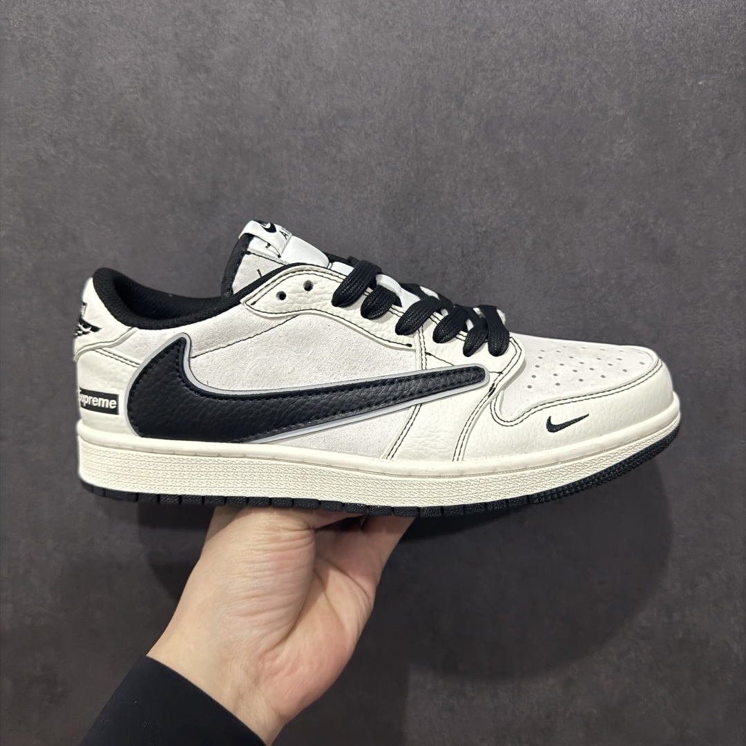 280 【定制版】Travis Scott x Nike Air Jordan 1 Low x Supreme Air Jordan 1 Low 反转灰黑小钩倒钩  XZ2268-080