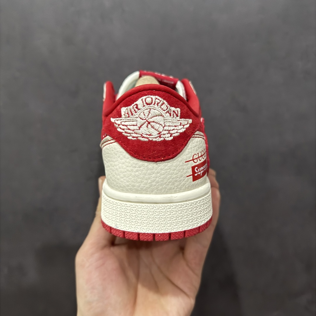 280 【定制版】Travis Scott x Fragment Design x Air Jordan 1 Low OG SP AJ1 乔1联名款 编织中国红 低帮文化休闲板鞋 XS2024-040