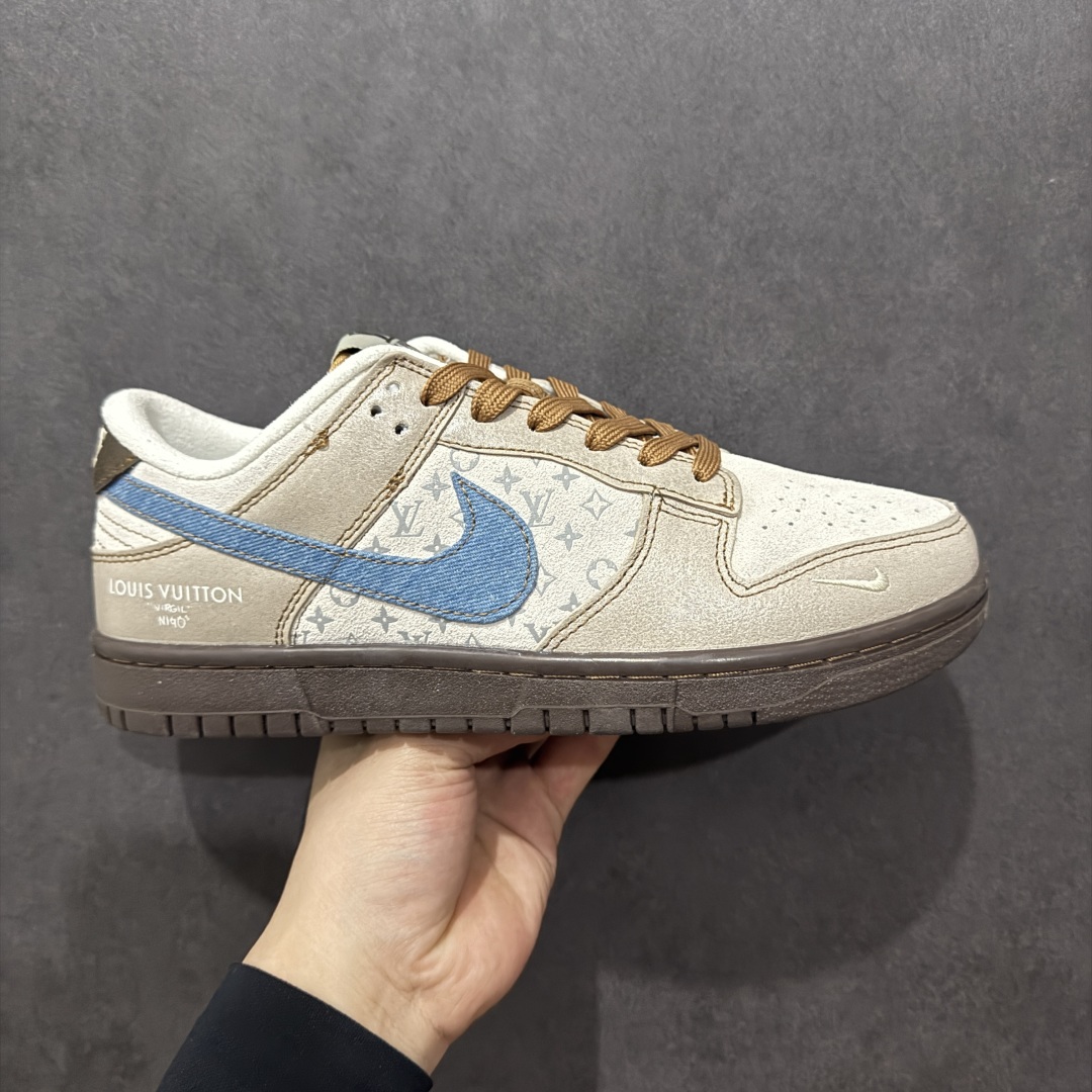 280 【定制版】Nk SB Dunk Low LV联名 蓝灰棕印花 周年高端定制 低帮休闲板鞋 CH8311-235