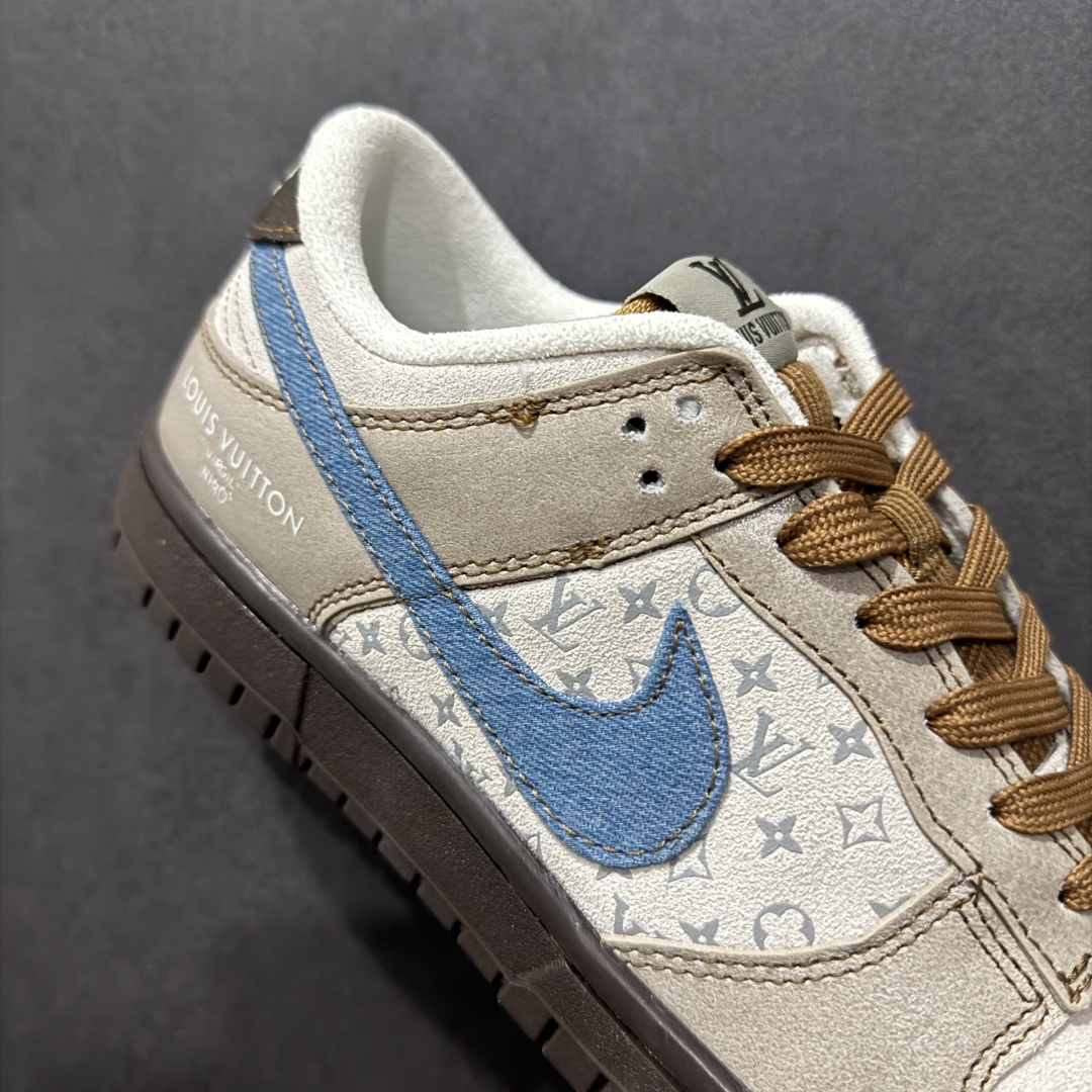 280 【定制版】Nk SB Dunk Low LV联名 蓝灰棕印花 周年高端定制 低帮休闲板鞋 CH8311-235