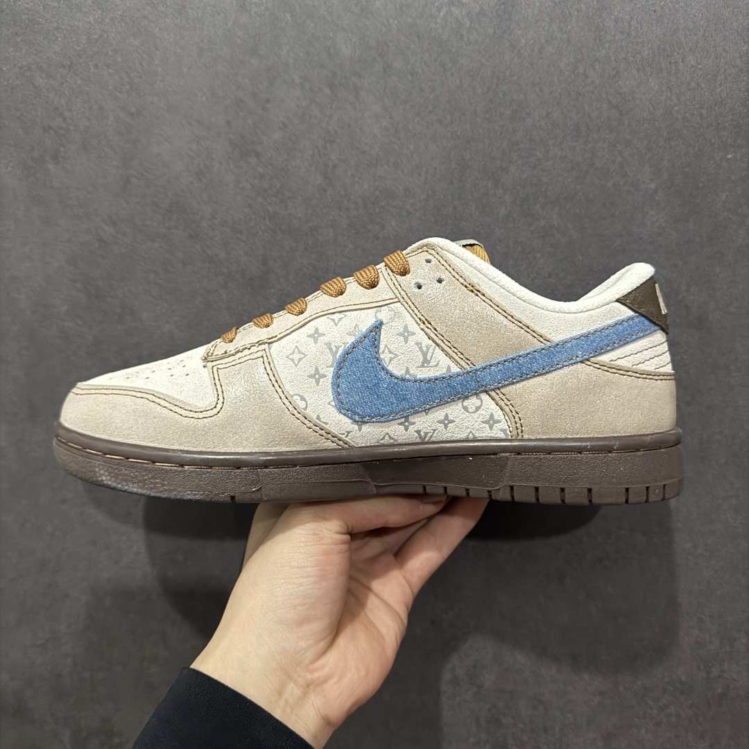 280 【定制版】Nk SB Dunk Low LV联名 蓝灰棕印花 周年高端定制 低帮休闲板鞋 CH8311-235