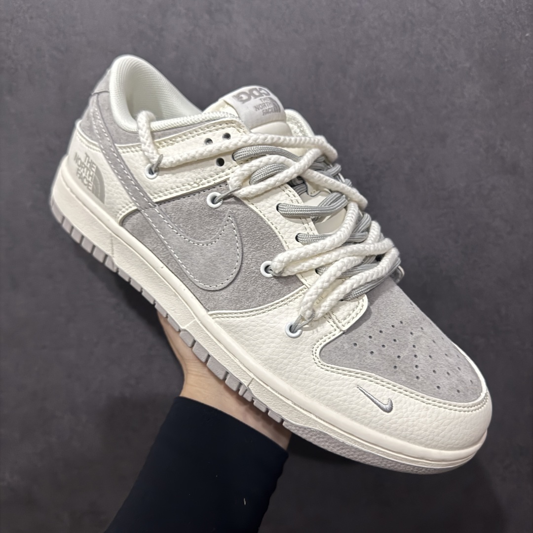 300 【定制版】Nike SB Dunk Low x The North Face x CDG 白灰小钩绑带 YX5066-261