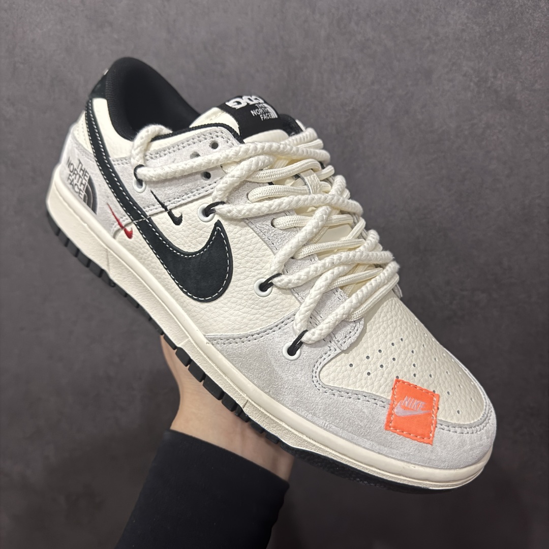 【定制版】Nike SB Dunk Low x The North Face 白灰三小钩绑带  YX5066-257