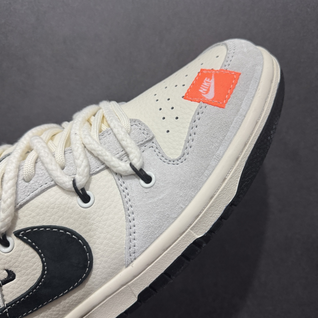 【定制版】Nike SB Dunk Low x The North Face 白灰三小钩绑带  YX5066-257