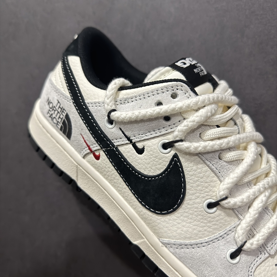 【定制版】Nike SB Dunk Low x The North Face 白灰三小钩绑带  YX5066-257