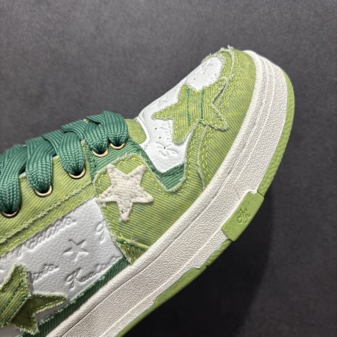 图片[5]-【福利特价】KAALIXTO Retro Vintage 星星潮流休闲防滑耐磨低帮板鞋 此款鞋使用牛仔作为主要的鞋面材质 结实耐磨 鞋舌设计特有印花皮牌作为搭配充分凸显牛仔的特性 整体鞋款采用牛仔面料随意角度拼接的呈现方法 打破消费者原有对鞋子的刻板印象 让人耳目一新 织麦标在彰品品牌属性的同时更具牛仔的代表性元素 并采用加厚内里 穿着舒适透气 鞋底做旧氧化 尺码：36 37 38 39 40 41 42 43 44 45-选品中心