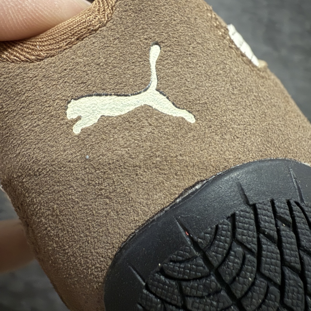 图片[2]-【Top纯原版】彪马PUMA Speedcat Archive Speed Cat系列美拉德风 舒适百搭 防滑耐磨 低帮 生活休闲鞋 男女同款 深棕色 406329-31 目前市场最优版本 无论是版型 细节 烫金走线 完全碾压市场任意版本 欢迎对比🆚 工厂耗时3个月开发 原装档案原数据纸版楦型 采用固色翻毛皮鞋面材质(正确二次成型\’猛帮\’成型工艺🆚区别市面版本!!) 外置原数据开发轻量耐磨橡胶大底💪🏻 全球知名运动品牌PUMA宝马赛车系列 融合了宝马车队的标志性配色 以趣味十足又前卫复古的设计引领潮流 将赛道精神融入街头时尚 开启前卫竞速之旅 主打前卫复古风 Roma鞋款的鞋侧以复古的流线造型 缀以宝马经典Logo 巧妙吸睛 而Speedcat鞋款以亮眼三色条纹元素缀以舒适鞋面 赋予了独特的个性美学 演绎赛车的无尽能量 尺码：36-45-选品中心