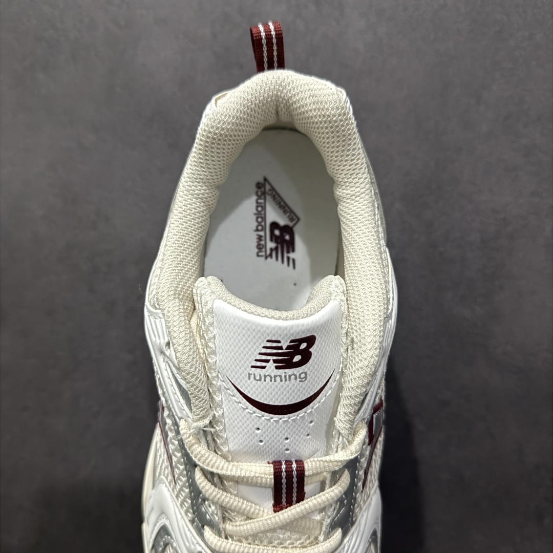 图片[7]-【纯原性价比】New Balance 530 NB530 男女休闲慢跑鞋 MR530SZ 大厂出品 所有配色都是原鞋开发 超正版型 超高清洁度和品质 价格更具性价比 实体代购专用订单 配套商长期套现长期补货 全新货品 正常出厂触屏不到的单价 超级跑量款 全套原楦原纸板原厂数据开发 进口三明治网面 原装进口翻毛皮料正确绒感卡色 正确中底拉帮中底网布细节 采用轻质牛剖革拼接透气网眼衬垫织物鞋面材质 T-Beam大底提供足步弓支撑 保持步态稳定 后跟搭载外露缓震胶 鞋身整体以各种深浅不一的灰色覆盖 鞋头以淡蓝色调装饰 网眼衬垫通过不规律的色块实现做旧的美感 泛黄的鞋底更是进一步增添了复古气息 尺码：36 37 37.5 38 38.5 39.5 40 40.5 41.5 42 42.5 43 44 44.5 45-选品中心