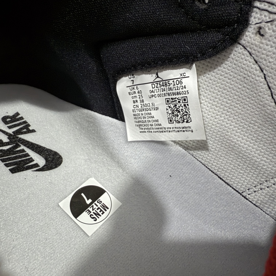 图片[7]-【XP纯原版】Air Jordan 1 High AJ1乔1高帮文化篮球鞋 DZ5485-106 纯原大厂品质 第一梯队 全鞋电脑针车 精确间距匹配 国内顶级头层皮料订染 用料绝不含糊 飞翼3D高频深度立体 全方位比对原鞋 皮料全程玻璃冲刀 冲裁 清洁度完美 工艺方面漏斗收腰 底线拉帮 LOGO立体 小到针眼排布 载片对称 冲孔效果 鞋标规范 鞋垫背胶等等 尺码：40-47.5 编码：X1400440-选品中心