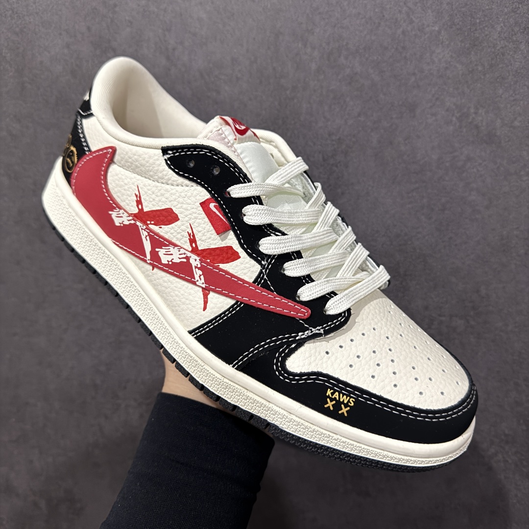 280 【定制版】Air Jordan 1 Low OG SP AJ1 乔1暴力熊联名 涂鸦红勾 低帮文化休闲板鞋 XS2024-024