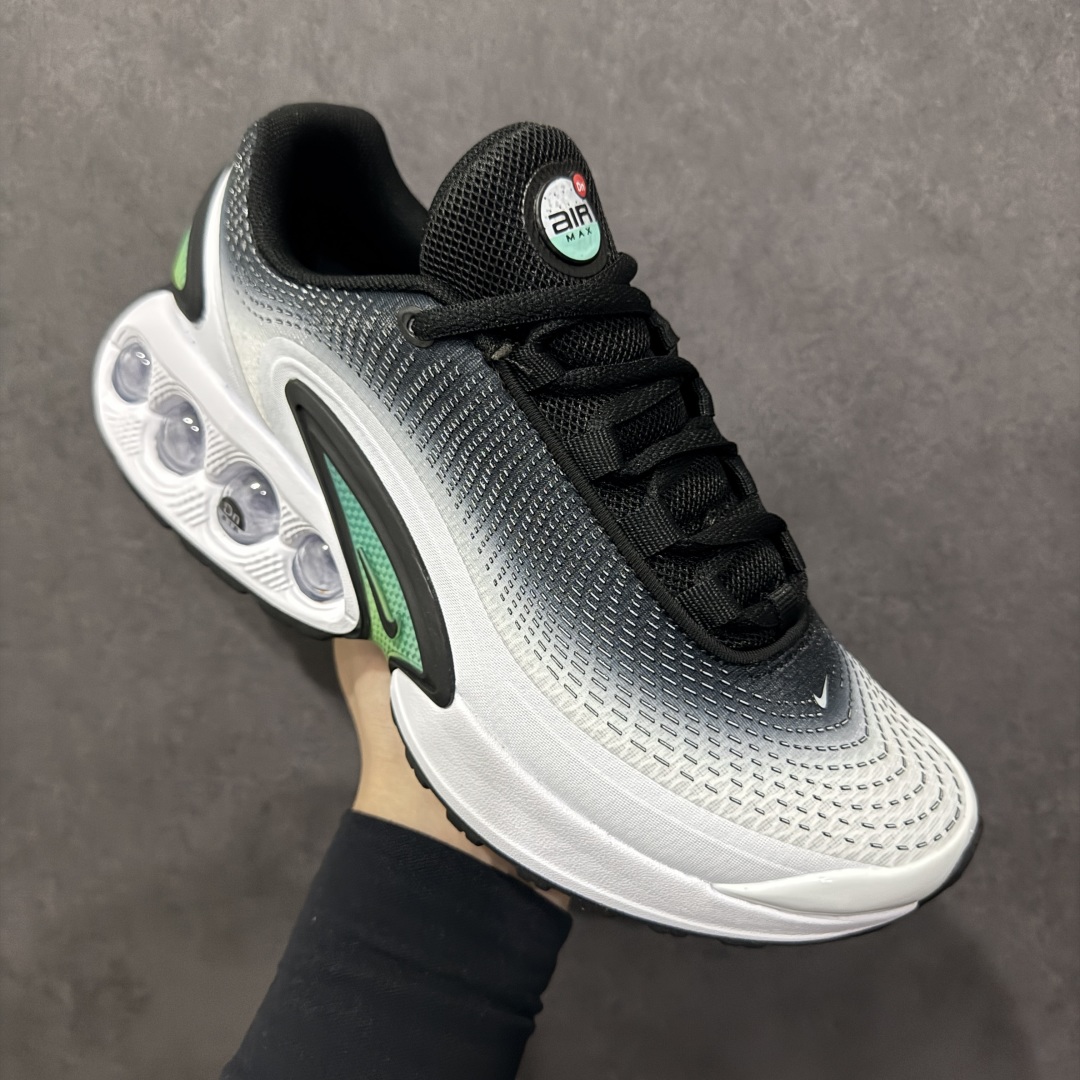图片[3]-【纯原YH版】Nike Air Max Dn 舒适耐用 防滑耐磨 低帮 生活休闲鞋 今年 Air Max Day，搭载 “Dynamic Air”技术的 Nike Air Max Dn 首次亮相，四个分区圆形开窗气垫带来极高的辨识度。采用“Dynamic Air”技术加持，不仅具备着充满科技感的外观，更具备着优越的穿着质感。TPU 拱形稳定片为中足提供结构支撑，搭配后跟 TPU 贴片起到支撑跟腱的作用。注入式 Phylon 泡绵包裹 Air 气垫单元，适合街头行走的橡胶大底则包裹足跟部位，提供抓地力和耐穿性。 货号：FZ4044-001 尺码：36 37.5 38 39 40 41 42 43 44 45-选品中心