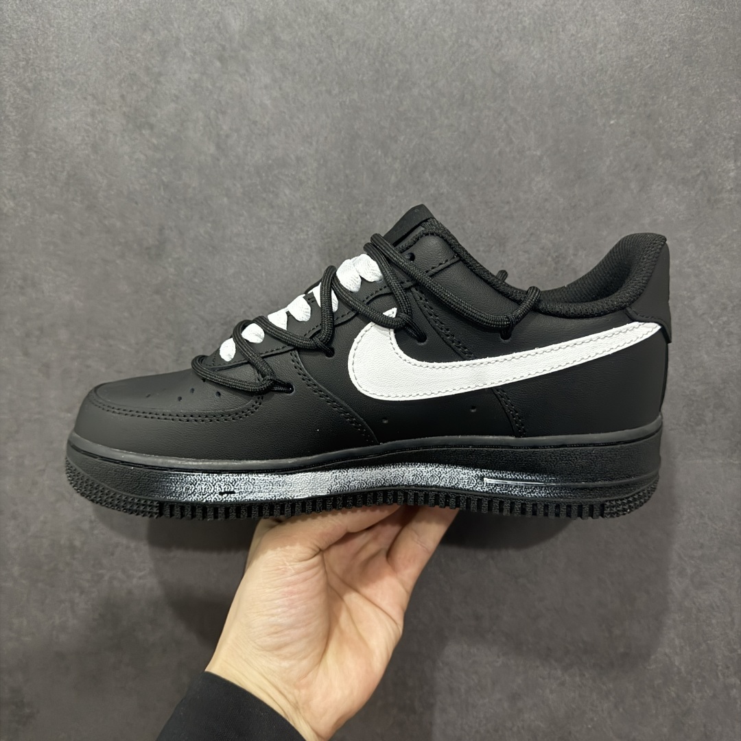 【定制版】Nike Air Force 1'07 Low 二次元主题 小雏菊 黑白涂鸦手绘 空军一号低帮休闲板鞋 CK0316-063