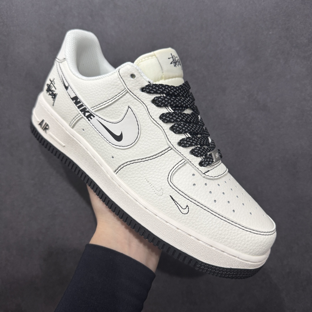 【定制版】Nike Air Force 1 Low 07 白黑缝线小钩  HH7518-062