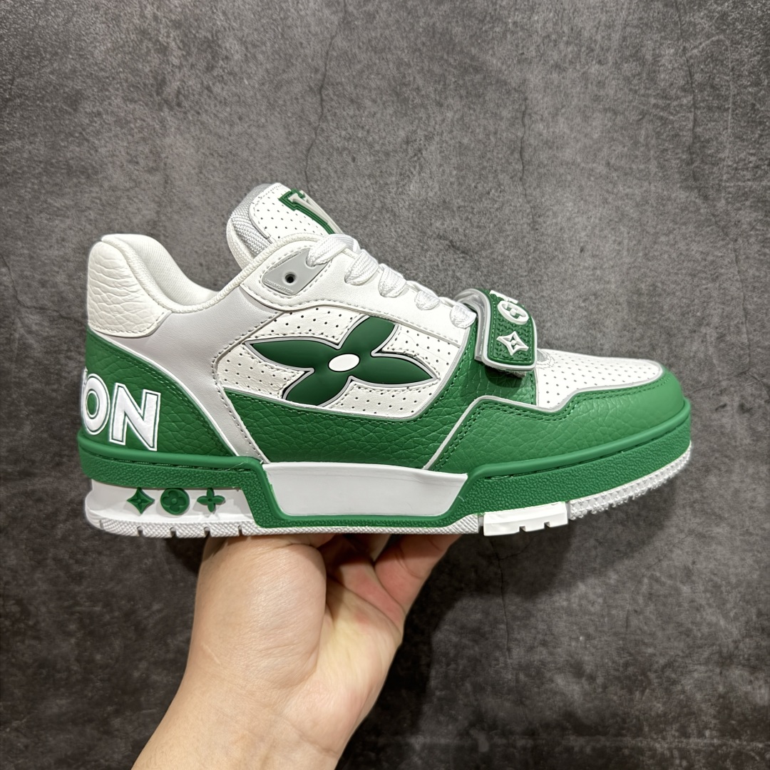 【代购级别】ZP级全套包装 驴牌 LV 2021s LV Trainer 限定联名 入秋最新配色国内限定无售⚠️ 原版购入历时近两个月开发打造！ 经典多拼色超好看 原版完美楦型 调试了两个月 鞋面独家订制压纹粒面小牛皮 大底TPU、模具费2w+ 质感媲美原版 垫脚聚米微料加透气英伦网布 细节原版一致 ❗️请注意区分市面通货材料 版型 包装配件 尺码：35 36 37 38 39 40 41 42 43 44 45-选品中心