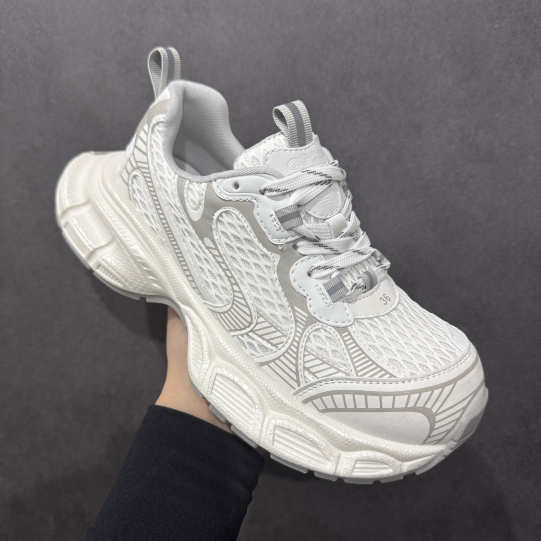 图片[3]-【广东纯原版本】GG-CC Chunky Low 休闲运动老爹鞋 #广东大厂出品 完美细节 25ss早春新款 大长腿 时髦look轻松定格 不费力展现率性氛围 酷帅机能风不规则设计大底 GGcc杏银红色拼色造型设计 轻便舒适百搭 不管怎么搭都敲好看~ 尺码： 35 36 37 38 39 40-选品中心