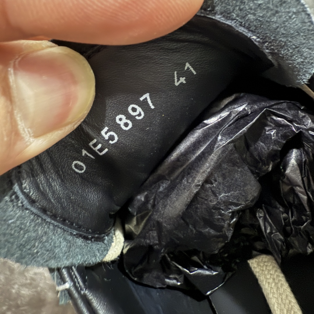 图片[2]-【XC纯原】Rick Owens Vintage Low-Top Sneakers\”Black/Pearl Milk\” RO低帮系列暗黑高街经典增高休闲运动厚底板鞋“皮革黑浅灰侵权款”RU02B2897 LPOLVS 价格劲爆 品质耐打 鞋型细节品质完美，电脑针车 间距完美还原！ 顶级头层皮料，质感无敌无色差，奢侈品的触感！ 尺码：38 39 40 41 42 43 44 45-选品中心