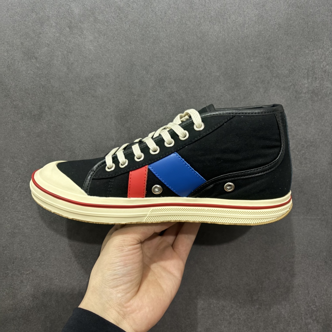 图片[2]-【广东纯原版本】小红书爆款 BOTTEGA VENETA BV25ss 新款复古Eliot运动鞋上市即封神! BV全新的 Eliot 以复古篮球鞋为设计灵感，童趣 的色彩焕发青春活力!男女同款，可以做情侣鞋穿着哦整个鞋子透气舒适，帆布鞋面自重轻盈，鞋帮拼接处以柔软奢华的羊皮镶嵌包裹每只鞋边的红线均为手工绘画，更具品味与态度喔! 尺码：35 36 37 38 39 40-选品中心