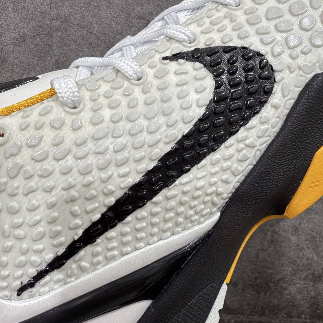 图片[3]-【Star版本】Nk Kobe VI Protro 6 \”DEL SOL\” 科比6代 季后赛 男子实战篮球鞋 CW2190-100 史上最强复刻 私人团队订单 细节完美对比公司货 前掌超大Zoom Turbo气垫 后掌EVA缓震 真正的原汁原味 还原ZP脚感 全身鞋材卡料色独家定制 唯一正确喷漆工艺Swoosh 正确凹凸蛇鳞工艺 正确鞋面渐变效果 内全置真动飞态线 独立原厂模具 最大尺码达到48.5码 首批不拼图大几率过验 亲测已过 支持各种高强度实战 无需担心 上脚价 补货周期极长 脚宽建议买大半码 科比系列前掌偏窄 不影响二次销售 支持七天无理由退换 尺码：40 40.5 41 42 42.5 43 44 44.5 45 45.5 46 47.5 48.5-选品中心