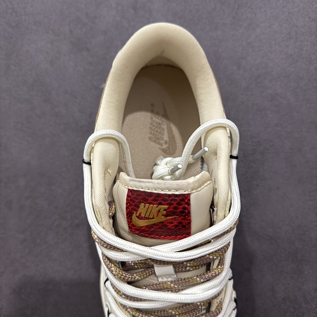 300  【定制版】Nike SB Dunk Low 蛇年系列 绑带黄白黄勾 周年高端定制 低帮休闲板鞋  YX5066-291