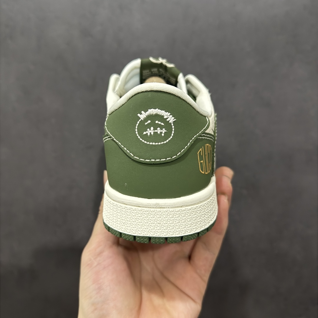280  【定制版】Travis Scott x Fragment Design x Air Jordan 1 Low OG SP 乔1古驰联名 复古绿 低帮文化休闲板鞋  LD2025-002