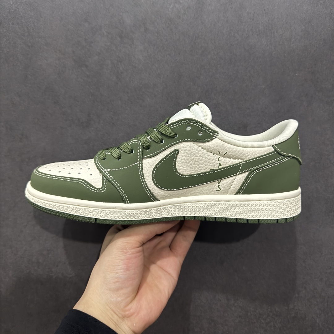 280  【定制版】Travis Scott x Fragment Design x Air Jordan 1 Low OG SP 乔1古驰联名 复古绿 低帮文化休闲板鞋  LD2025-002