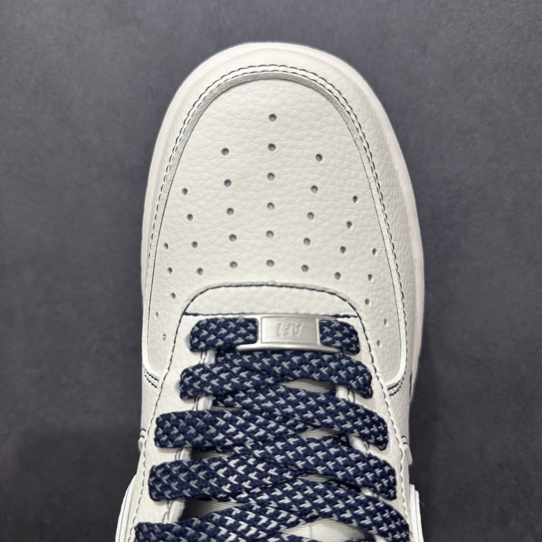 260  【定制版】海外限量发售NIke Air Force 1 '07 Low “Bape联名——米白深蓝线”空军一号 低帮  HH7518-066
