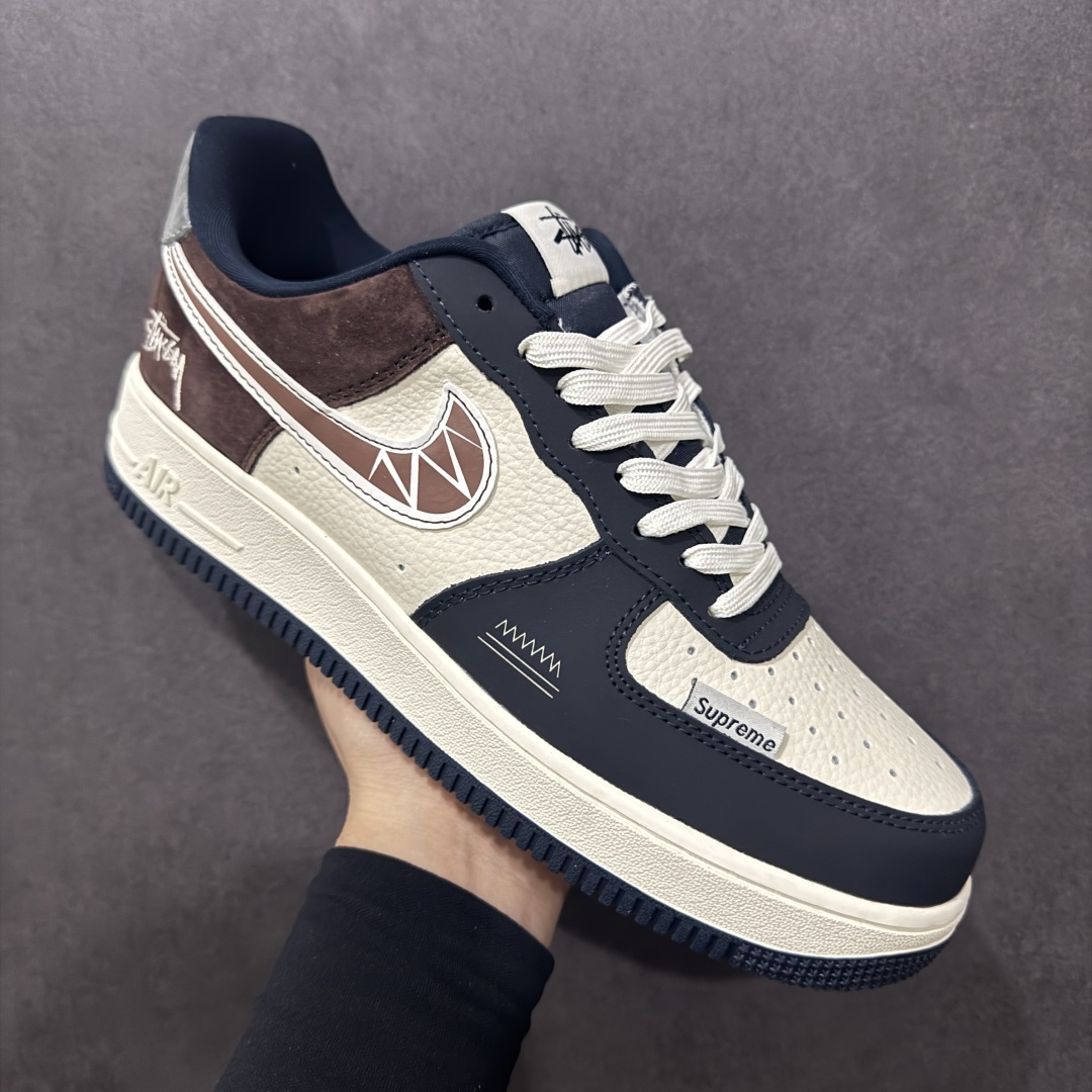 260  【定制版】海外限量发售NIke Air Force 1 '07 Low “斯图西联名——白蓝巧克力”空军一号 低帮 KK1988-061