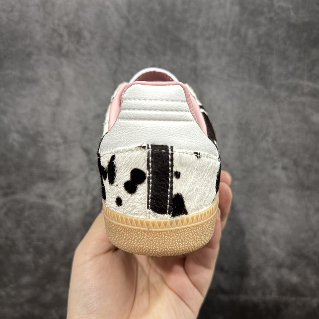 200  Adidas Samba OG ”Cow Print”  灰白棕 奶牛马毛 复古桑巴板鞋   JR1256
