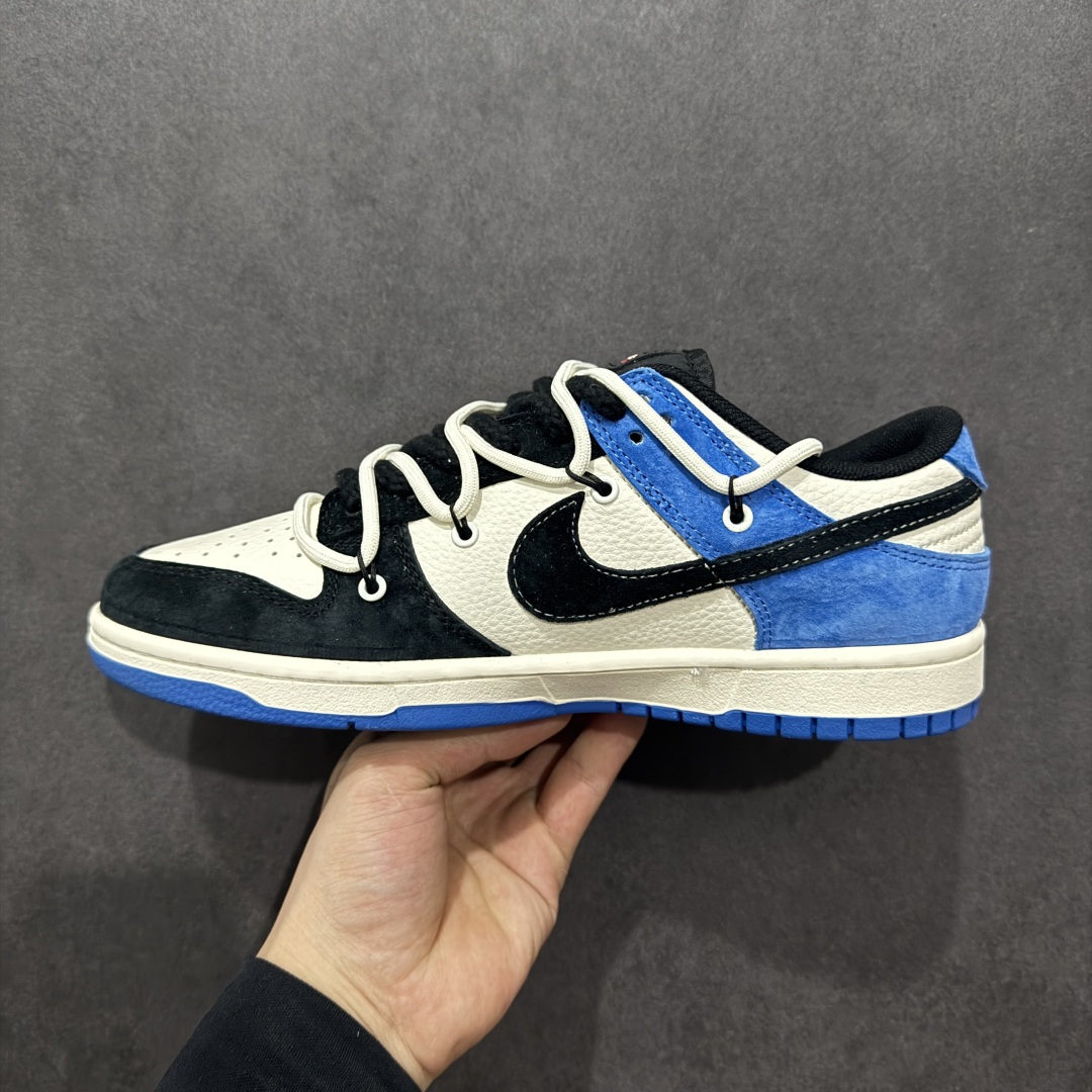 300  【定制版】Nike SB Dunk Low Sup系列 绑带黑白黑勾 周年高端定制 低帮休闲板鞋 YX5066-271