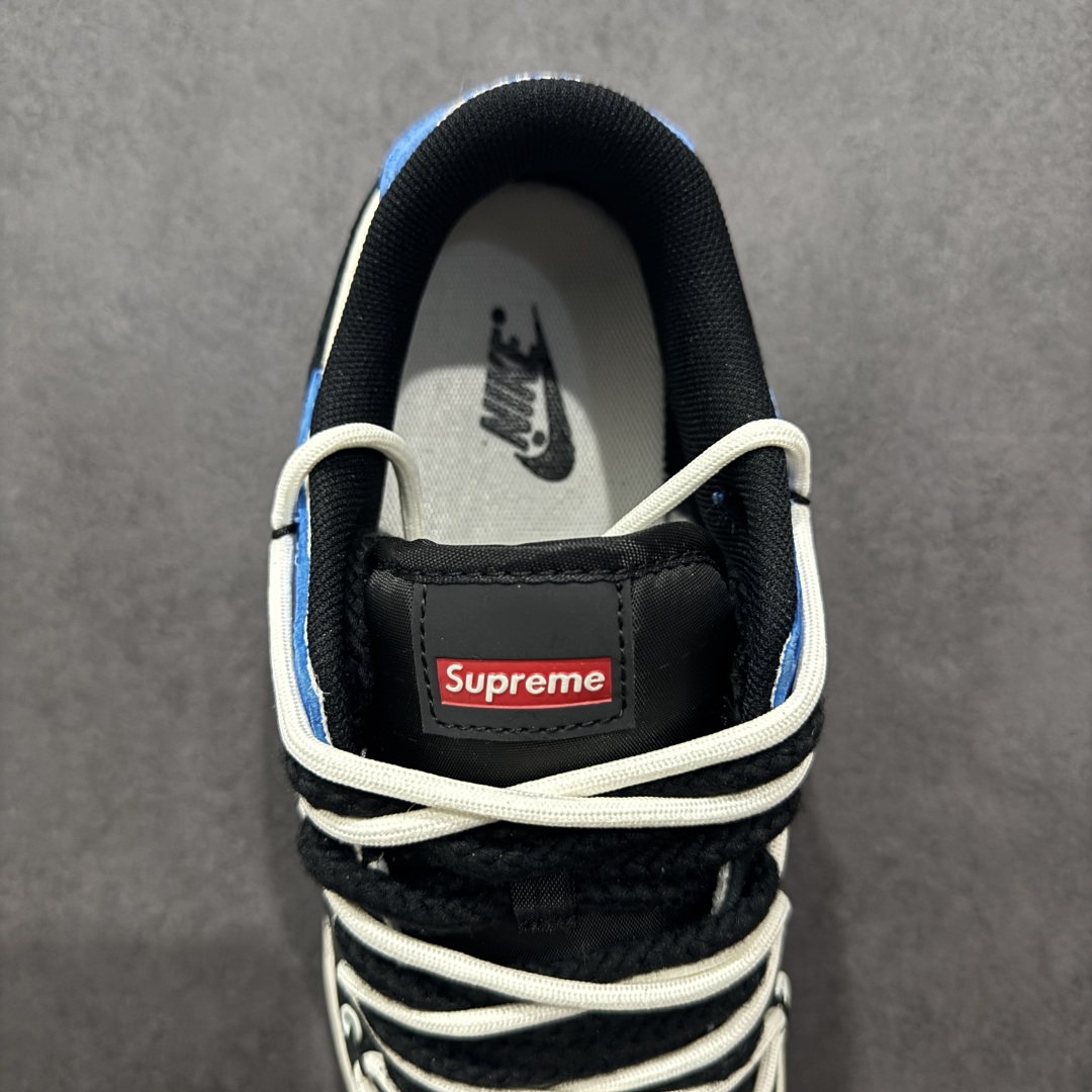 300  【定制版】Nike SB Dunk Low Sup系列 绑带黑白黑勾 周年高端定制 低帮休闲板鞋 YX5066-271