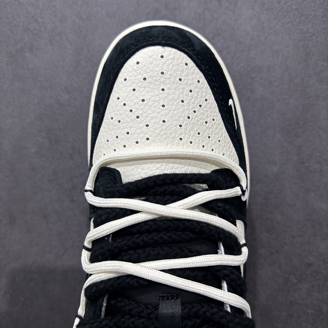 300  【定制版】Nike SB Dunk Low Sup系列 绑带黑白黑勾 周年高端定制 低帮休闲板鞋 YX5066-271