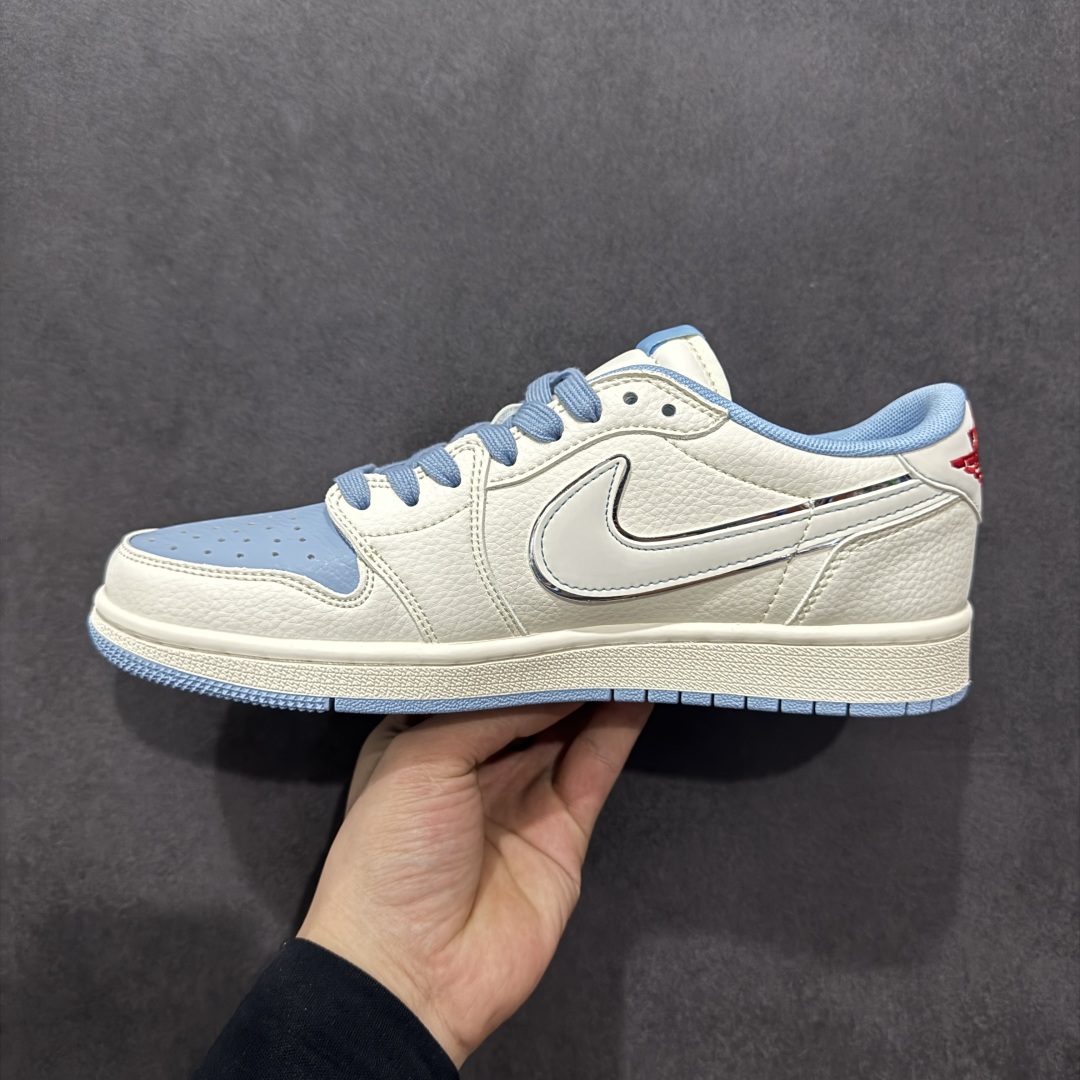 280  【定制版】Travis Scott x Fragment Design x Air Jordan 1 Low OG SP 乔1暴力熊联名 卡通米蓝 低帮文化休闲板鞋 XS7089-528