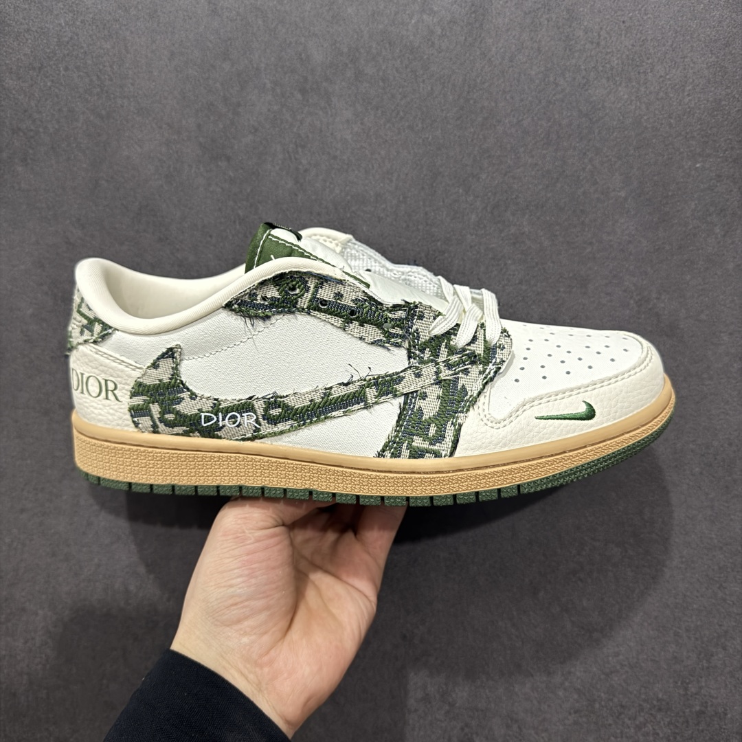 280  【定制版】Fragment x Travis Scott x Dior Air Jordan 1 Low 三方联名倒钩 XS2024-010