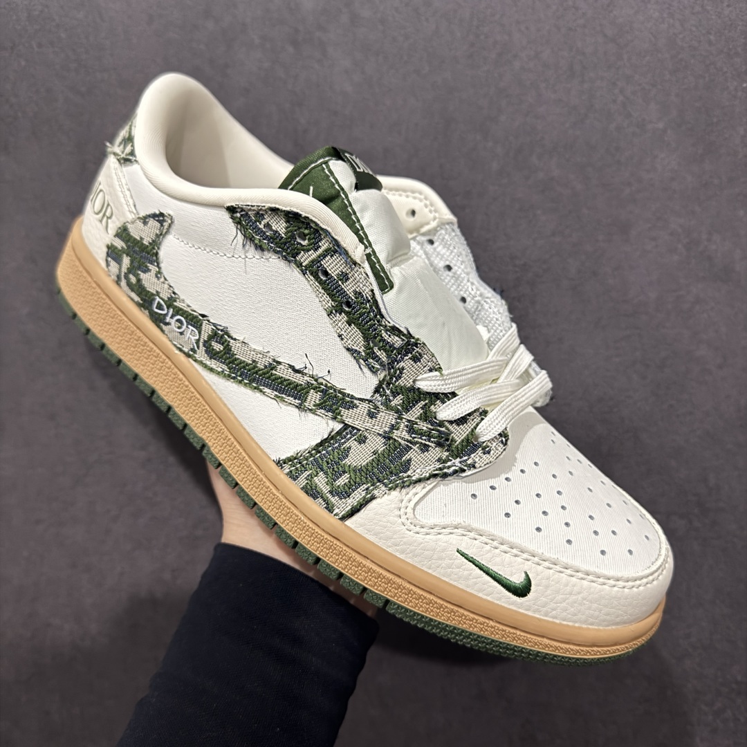 280  【定制版】Fragment x Travis Scott x Dior Air Jordan 1 Low 三方联名倒钩 XS2024-010