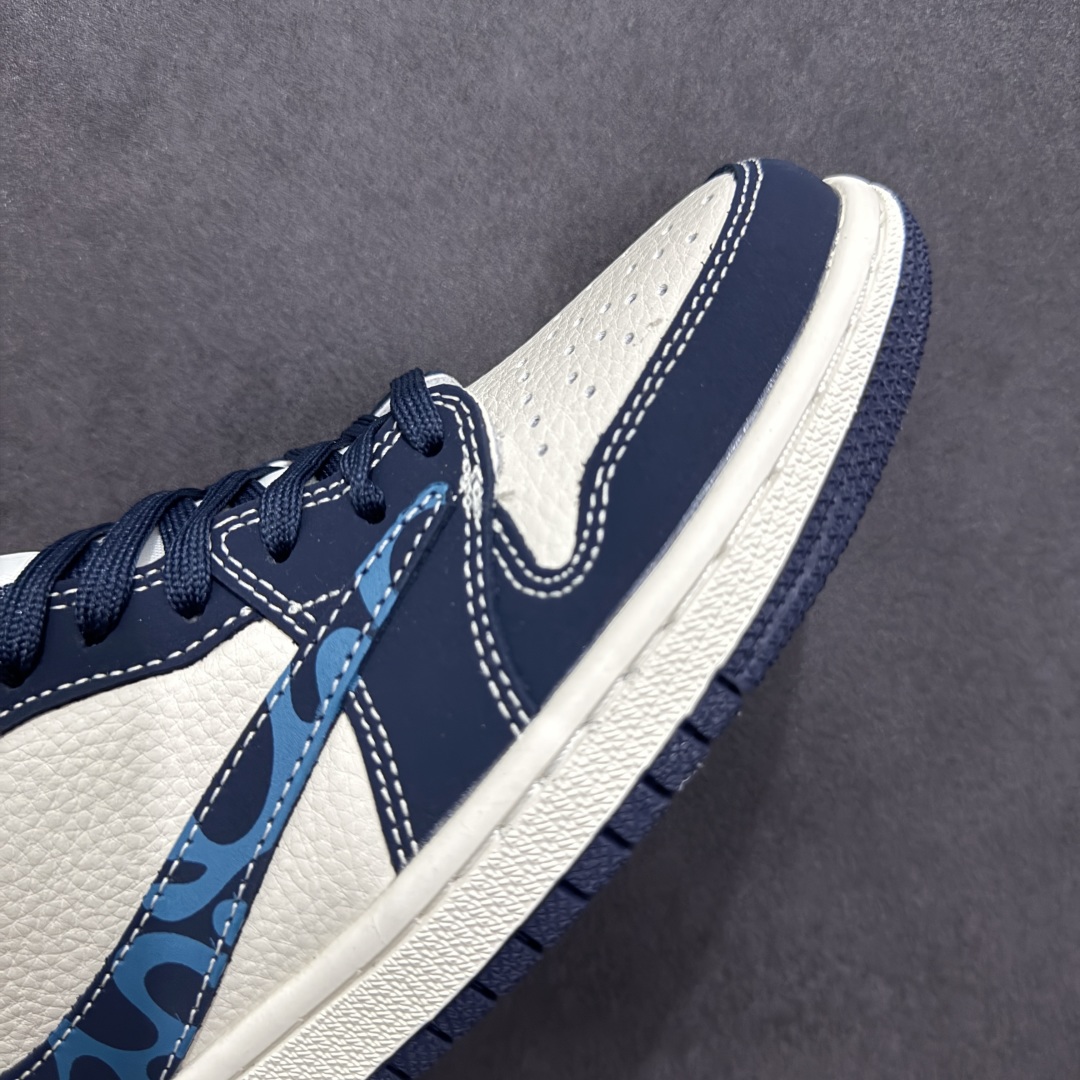 280  【定制版】Travis Scott x Fragment Design x Air Jordan 1 Low OG SP 乔1北面联名 抽象花纹 低帮文化休闲板鞋 LD2025-003