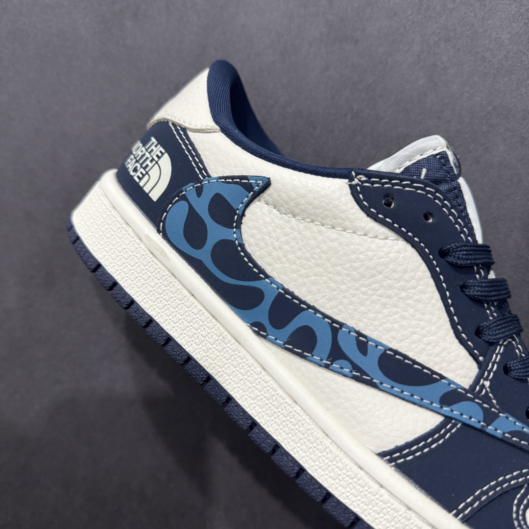 280  【定制版】Travis Scott x Fragment Design x Air Jordan 1 Low OG SP 乔1北面联名 抽象花纹 低帮文化休闲板鞋 LD2025-003