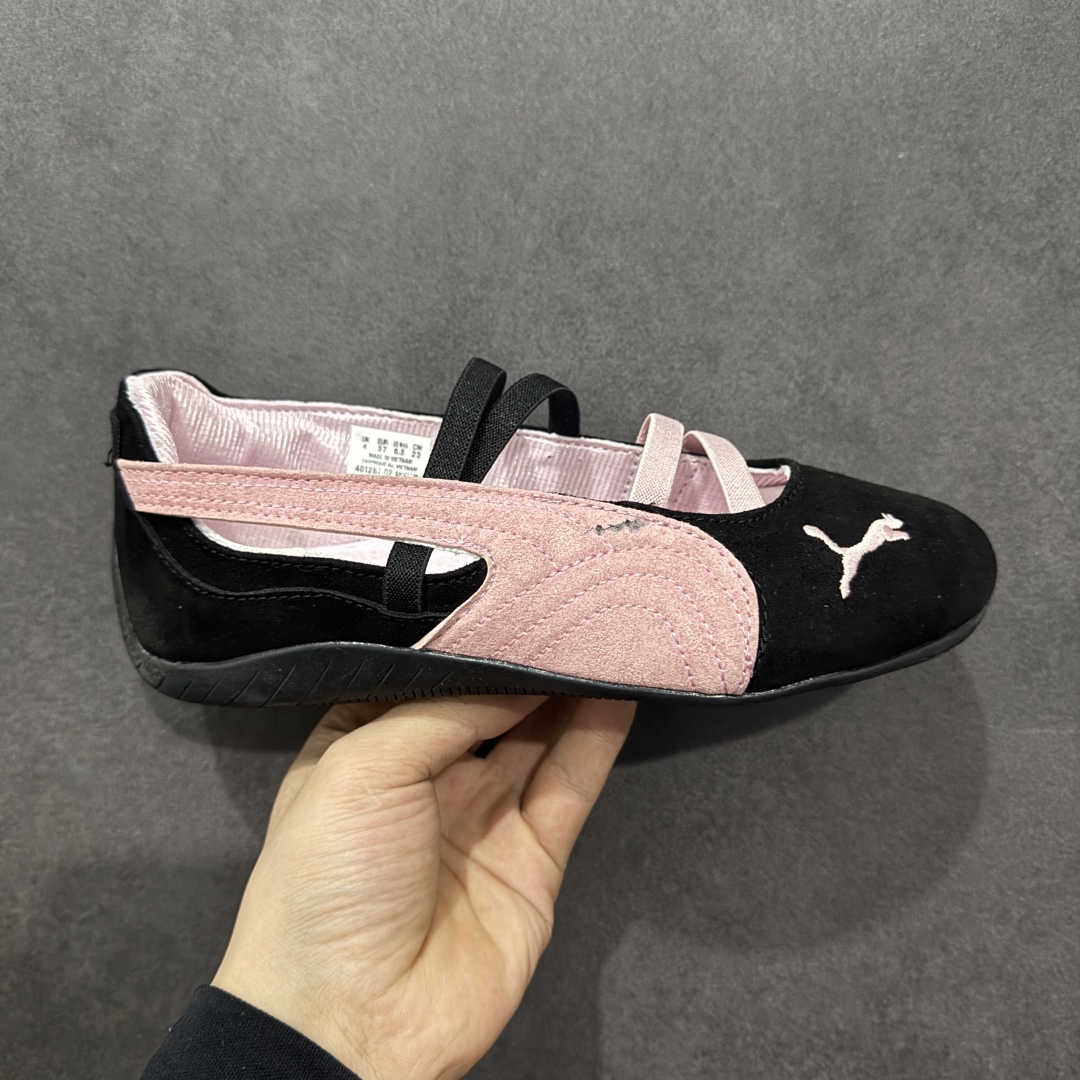 【公司级】Puma Speedcat 舒适百搭 低帮 芭蕾鞋 #朴彩英 rose 同款 黑粉配色甜酷感拉满 低帮设计超显脚踝纤细,上脚轻盈又舒适。不管日常出街还是运动都适配,防滑耐磨超抗造。 尺码:36 37.5 38 38.5 39 40-选品中心