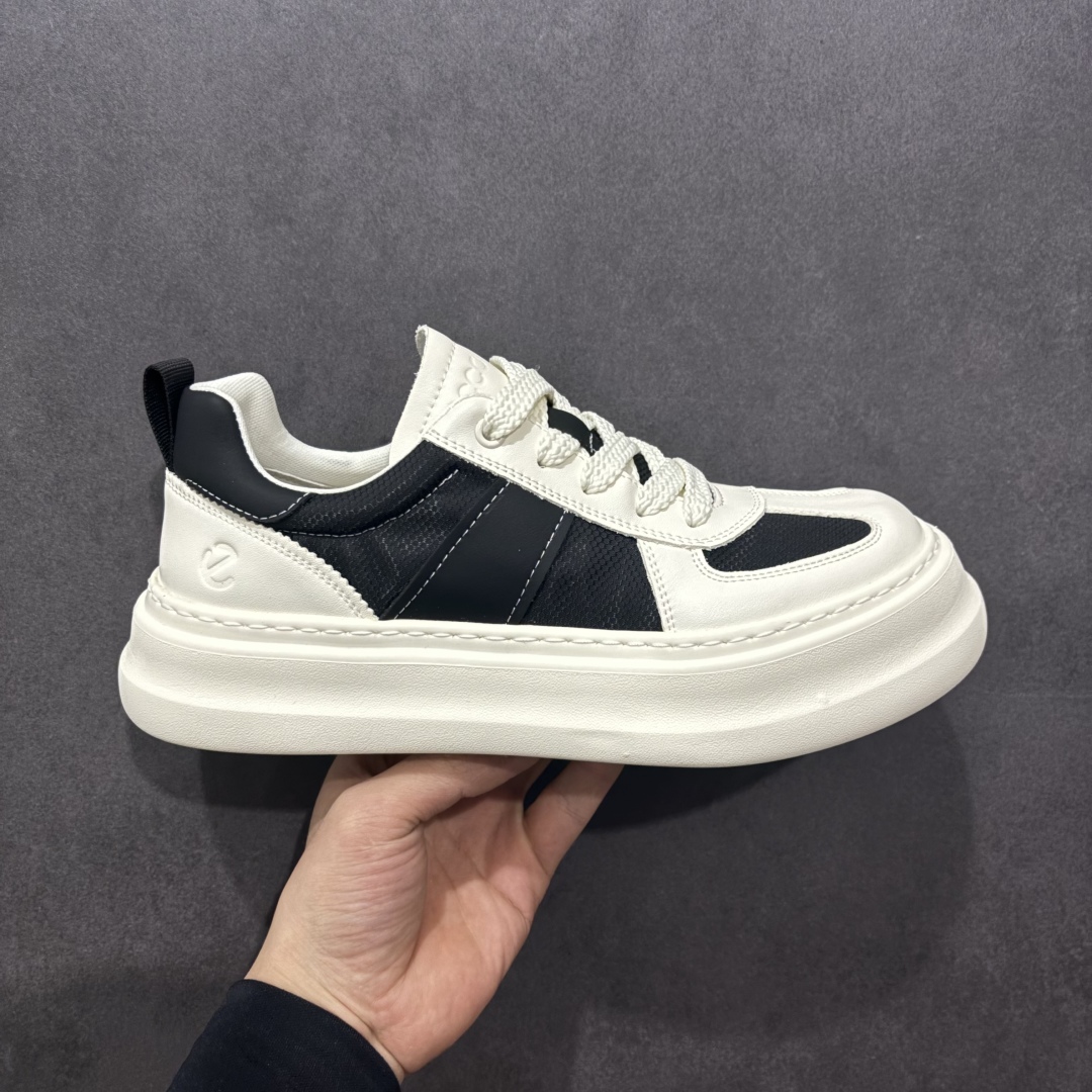 280  ECCO爱步男款休闲鞋 25年新品舒适耐磨平底板鞋