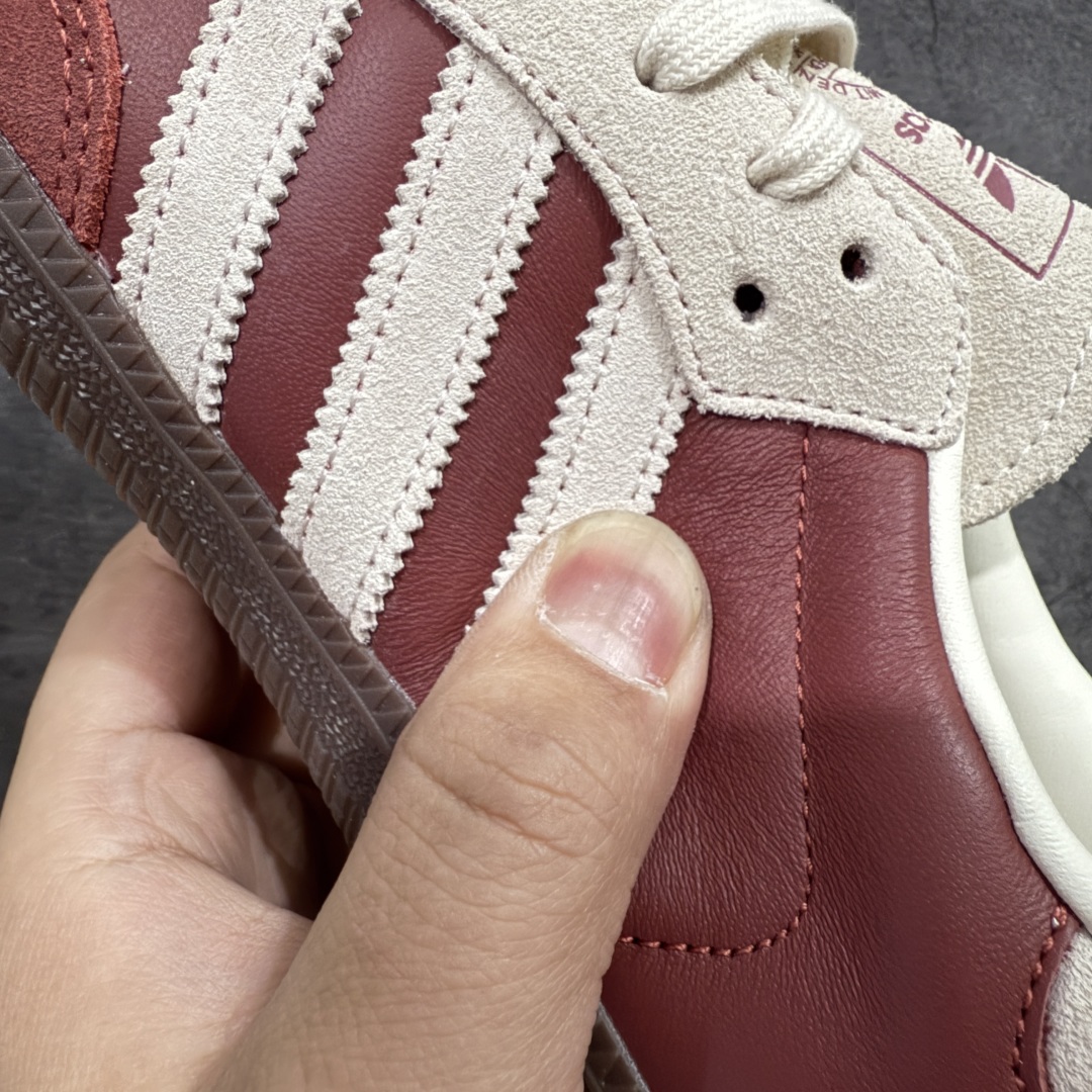 图片[6]-【CG纯原】市面最顶级品质没有之一！ 此版鞋身全部采用进口原厂头层皮 原厂头层 区分市面偷工减料！ Adidas Originals Samba 桑巴德训鞋 红白 原版原楦原材，99.999%还原度 鞋带都是原厂的，系鞋带的方式都同步ZP！ 货号：JI3216 尺码：36 36.5 37 38 38.5 39 40 40.5 41 42 42.5 43 44 44.5 45-选品中心
