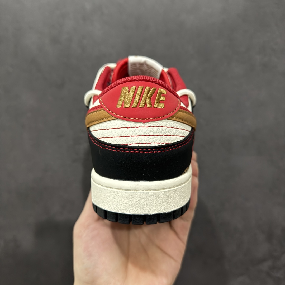 【定制版】Nike SB Dunk Low 蛇年系列 绑带红棕双勾 周年高端定制 低帮休闲板鞋 SJ2068-312