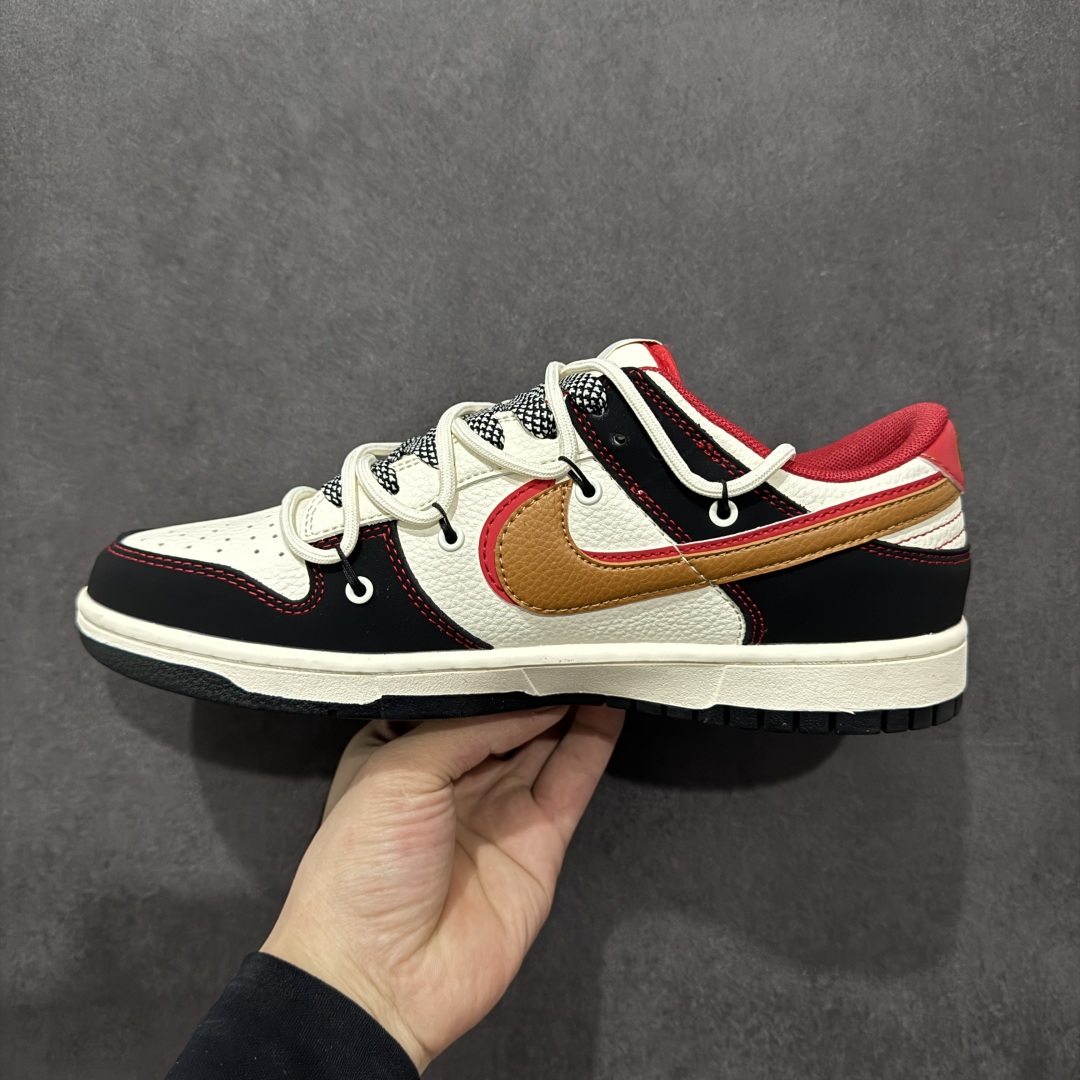【定制版】Nike SB Dunk Low 蛇年系列 绑带红棕双勾 周年高端定制 低帮休闲板鞋 SJ2068-312
